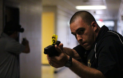 police in shooter drill